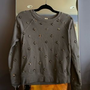 Sweater with crystal details